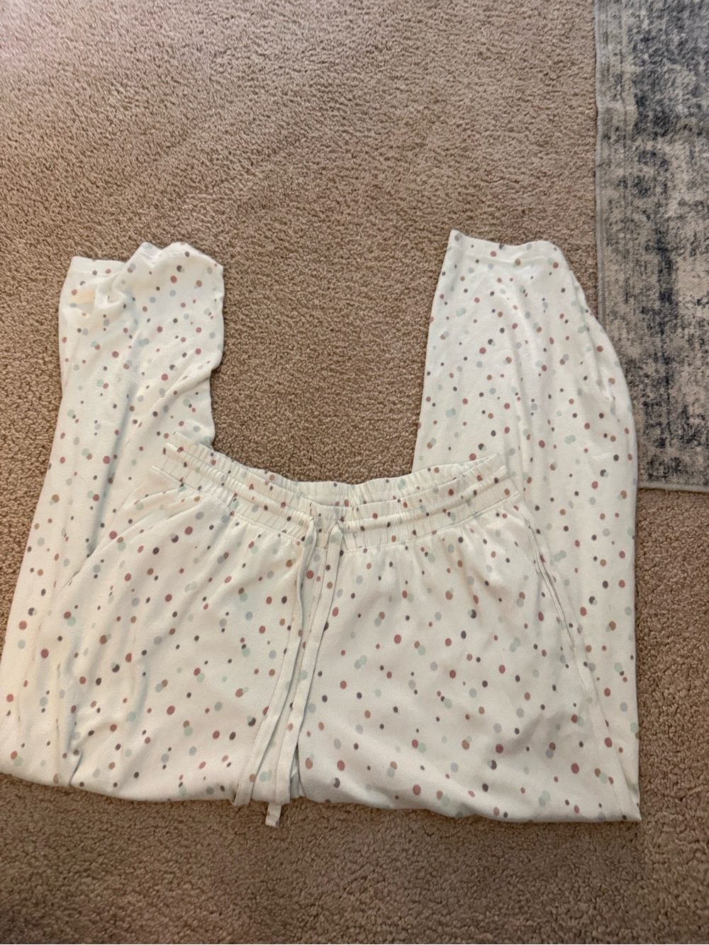 White Polka Dot Lounge Pants